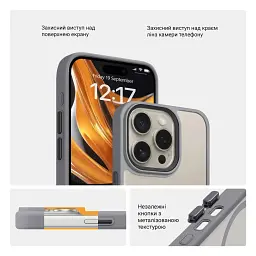 Чохол ArmorStandart Uniq MagSafe для Apple iPhone 16 Pro Titanium Grey - мініатюра 3