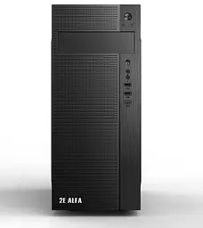 Корпус 2E ALFA Black, БЖ 400 Вт, Mid Tower, для ATX / Micro ATX, 1хUSB 3.0, 2хUSB 2.0, 191x418x358 мм, 2.5 кг (2E-E185-400) - мініатюра 3
