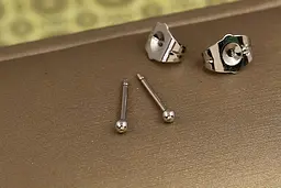 Сережки гвоздики Xuping Jewelry кульки 2 мм сріблясті
