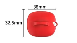 Чохол-накладка DK Silicone Candy Friendly з карабіном для Honor FlyPods 3 (011399) (red) - мініатюра 6