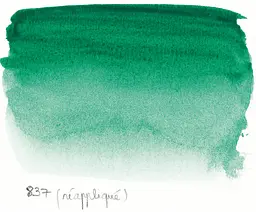 Акварельна фарба Sennelier, полукювета, S3, Вірідіановий зелений (Viridian Green) - мініатюра 2