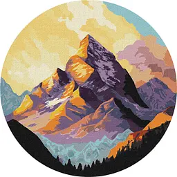 Картина за номерами "Фарби природи" ©art_selena_ua Ideyka KHO-R1016 діаметр 29 см