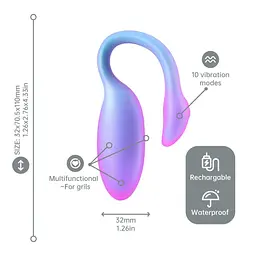 Віброяйце Magic Motion Magic Flamingo Max, 11 см (блакитний) - мініатюра 5