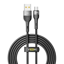 Кабель для заряджання та обміну даними USB Yoki YK-EX11 EXTRA Series USB/MicroUSB 60W 3A/20V 2 m Black