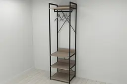 Шафа Гардероб Уні секція 3 серії Конект Ferrum-decor 220x60x50см Чорний метал ДСП Дуб Сонома Трюфель 32 мм (FRD-104526) - мініатюра 8