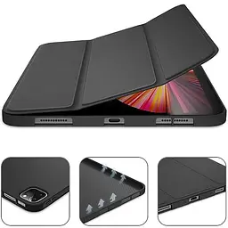 Чохол-книжка BeCover Tri Fold Soft TPU Silicone для Apple iPad Pro 12.9 2020/2021/2022 Black (709712) - мініатюра 4