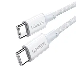 Кабель 5 А швидкісний Ugreen US557 USB-C - USB-C 100W 1 метр білий