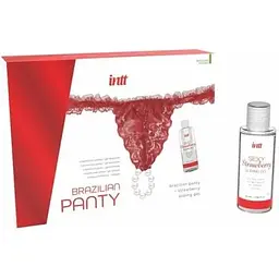 Набір Intt Brazilian Panty Red: трусики на зав’язках S-XL