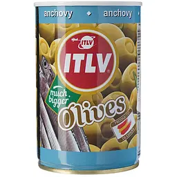 Оливки ITLV зелені фаршировані анчоусами 314 мл