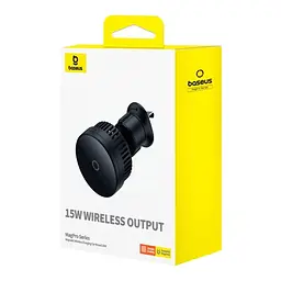 Бездротовий Автомобільний зарядний пристрій Baseus MagPro Series Magnetic Wireless Charg Car Air Vent 15W чорний C40164100121-00 - мініатюра 6