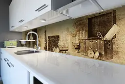 Кухонний фартух самоклеючий Маяк і Чемодан наклейка ПВХ ретро море вантажу 60х200 см Happy Pocket Z180333 - мініатюра 3