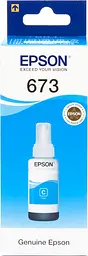 Чорнило контейнер EPSON 673 Cyan L800/L810/L850/L1800 70ml (C13T67324A)