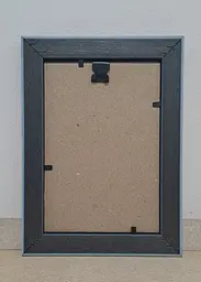 Фоторамка 10х15, срібна із золотим обрамленням, 377-036S, Скло + Картон - мініатюра 2