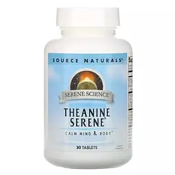 Амінокислота Source Naturals Serene Science Theanine Serene Calm Mind & Body, 30 таблеток для спокою розуму і тіла