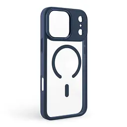 Чехол Apple iPhone 17 Pro Max, Unit MagSafe, синий, прозрачный, магсейф, противоударный, магнитный, панель-накладка с поддержкой MagSafe, с поддержкой беспроводной зарядки, TPU+PC, защита всего корпуса, ударопрочный, ArmorStandart (ARM86298) - мініатюра 2