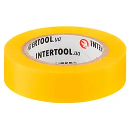 Стрічка електроізоляційна Intertool ізолента 10 м x 17 x 0.15 мм жовта в упаковці 10 шт.