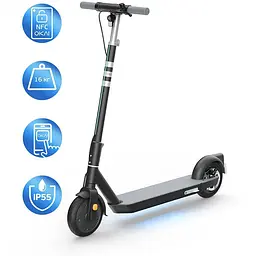 Електросамокат OKAI ES20-NEON чорний 9", 300(600)W, 9. 8Ah, 40km, 25km\h, 20%, NFC, App, 16kg