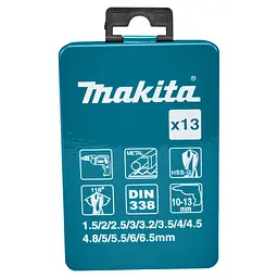 Набір свердл HSS-G по металу 1-6.5 мм Makita D-54019 (13 шт) - мініатюра 3