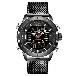 Наручний годинник чоловічий Naviforce Tesla NF9153S Black, NF9153S B/B (15224)