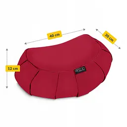 Подушка для йоги та медитації 4FIZJO Zafu напівкругла 40 x 30 x 12 см Red (P-5907739315496) - мініатюра 8