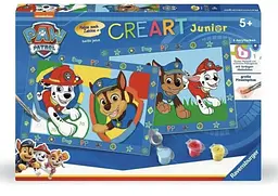 Картина за номерами Щенячий патруль Ravensburger CreArt Junior Paw Patrol 2 картини з рамкою 5 акрилових фарб від 5 років (SKU-278)