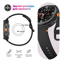 Силіконовий ремінець на смарт годинник Samsung Galaxy Watch 8 40mm/8 Classic 46mm/8 44mm, Silicone, lavender, зі зручною застібкою, на фітнес браслет, ArmorStandart (ARM86872) - мініатюра 6
