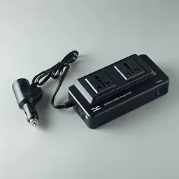Інвертор автомобільний 12 - 220в - DC XC-37 (розетки 2xEU + 2USB + PD ) 200W чорний