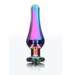 Анальна пробка з кристалом ToyJoy Twilight Bum Bijou Large, 13 см (райдужний) - мініатюра 2