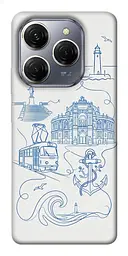TPU чохол Demsky Southern pearl для TECNO Spark 20 Pro