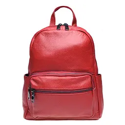 Шкіряний жіночий рюкзак Keizer K110086-red