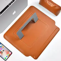 Чохол із підставкою SKIN PRO Portable Stand Sleeve 13.3" Коричневий Wiwu teh0029721 - мініатюра 5