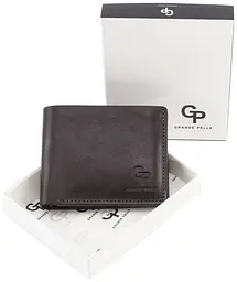Шкіряне чоловіче портмоне GRANDE PELLE 11х9х2 см acs0027517 - мініатюра 6