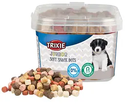 Вітамінізовані ласощі для цуценят Trixie Junior Soft Snacks, з куркою та лососем, 140 г - мініатюра 2