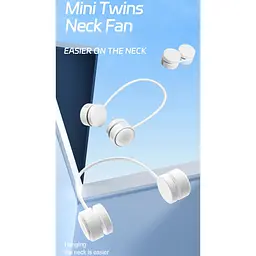 Портативний вентилятор WiWU Twins Neck Fan Wi-FS014 White (6977703655186) [169832] - мініатюра 4
