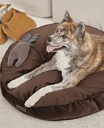 Лежак-подушка ортопедична для собак "Pearl" з ефектом пам'яті Memory Foam коричневий М 85см - мініатюра 3