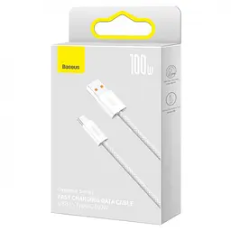 Дата кабель Baseus Dynamic Series USB to Type-C 100W (2m) (CALD00070) White - мініатюра 5