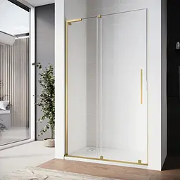 Двері у нішу Koer Walk-In розсувні Sr SD07-120x200-R-TR-12 прозоре скло Easy Clean 8мм Матове золото KR5774, Права, прозорий, золотий - мініатюра 5