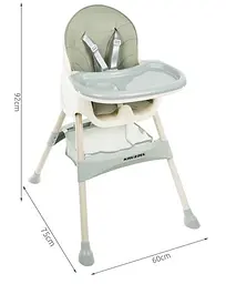 Стілець для годування 3в1 Kruzzel 12059 Lite Green - мініатюра 9