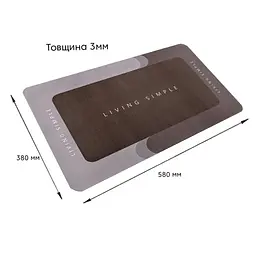 Килимок вологопоглинаючий Wall Sticker 38х58х3 мм Жити просто (D) SW-00001572 - мініатюра 2