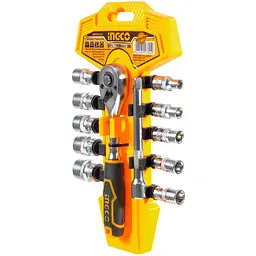 Набір торцевих головок з тріскачкою Ingco Industrial 1/4" 12 предметів (HKTS14122) - мініатюра 2