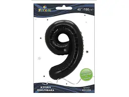 Кулька фольгована цифра PELICAN 40 (100 см) 1 9 чорна