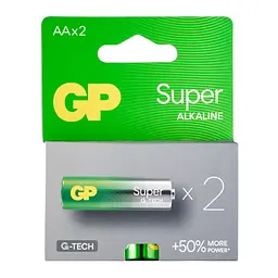 Батарейки GP SUPER ALKALINE 1.5V 15A21-SB2 Лужні LR6 AA 2 шт.