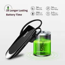 Bluetooth гарнитура New Bee LC-B41 Чорна - мініатюра 3