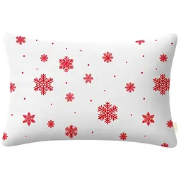 Наволочка Cosas Snowflakes berry фланелева 70х70 см темно-червона (Flannel_SnowflakesBerry_70x70)