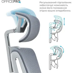 Офісне крісло OfficePro Harmony OC310-G-G-G Gray [148639] - мініатюра 8