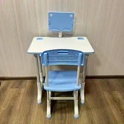 Дитяча парта VEN001 зі стільцем синя - регульована шкільна парта VEN001 із похилою стільницею, шухлядою та підставкою для книг - мініатюра 6