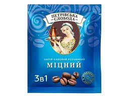 Кава швидкорозчинна ПЕТРІВСЬКА СЛОБОДА 500г 3в1 Міцна