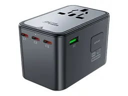 Мережевий зарядний пристрій Acefast Z1 5xUSB 75 W GaN 3xUSB-C 2xUSB-A PD Black (6974316282495) - мініатюра 2