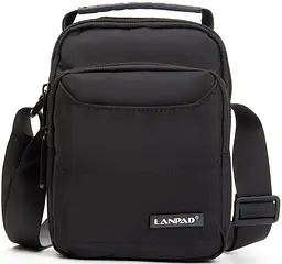 Сумка через плече Lanpad чоловіча Чорна (LAN3730 black) - мініатюра 1