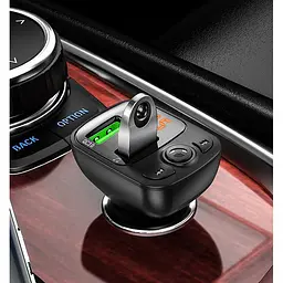 FM трансмітер модулятор Borofone BC41 Eminency QC3.0 Bluetooth чорний - мініатюра 8